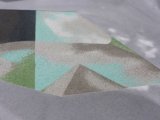 QUARTZ, b/w photograph, colored sands, 2019, detail